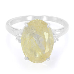Rutile Quartz Silver Ring
