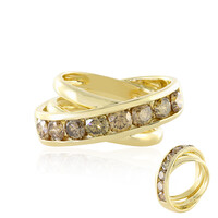 9K I2 Champagne Diamond Gold Ring (de Melo)