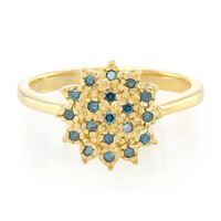 Royal Blue Diamond Silver Ring