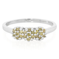 Fancy Diamond Silver Ring