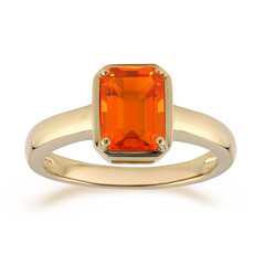 9K AAA Mexican Fire Opal Gold Ring