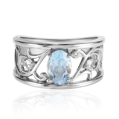 Sky Blue Topaz Silver Ring