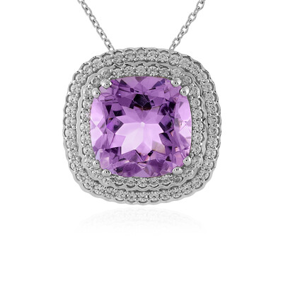 Rose de France Amethyst Silver Necklace