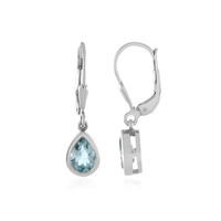 Sky Blue Topaz Silver Earrings
