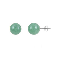 Aventurine Silver Earrings