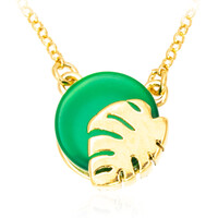 Green Agate Silver Necklace