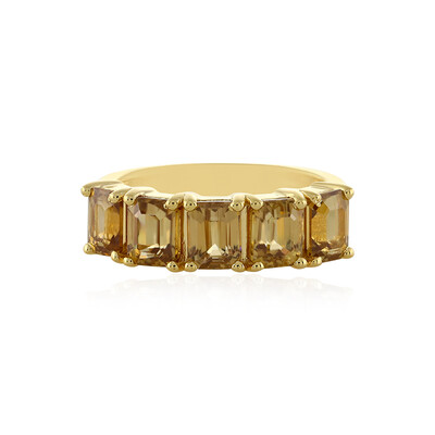 Yellow Zircon Silver Ring