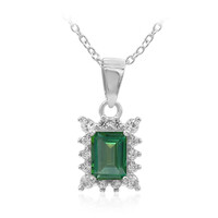 Butterfly Green Topaz Silver Necklace