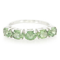 Chrome Apatite Silver Ring