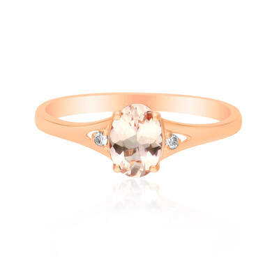 10K AAA Morganite Gold Ring
