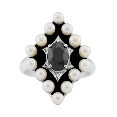 Black Spinel Silver Ring (Remy Rotenier)