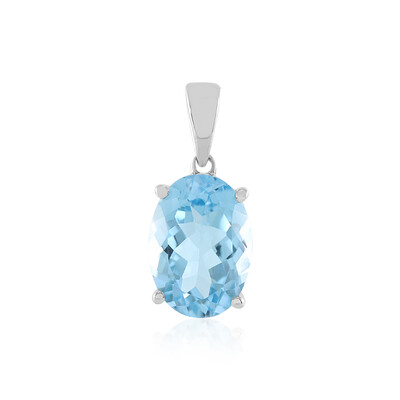 Sky Blue Topaz Silver Pendant