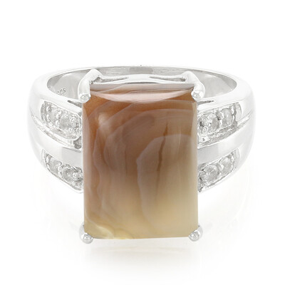 Botswana Agate Silver Ring