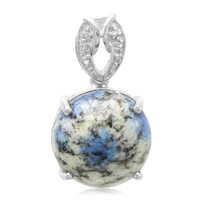 K2 Mountain Azurite Silver Pendant