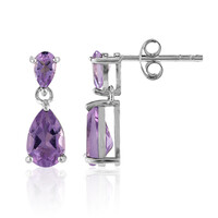 Amethyst Silver Earrings