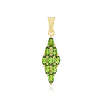 Russian Diopside Silver Pendant