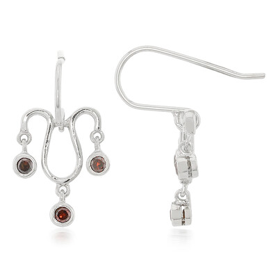 Fancy Diamond Silver Earrings