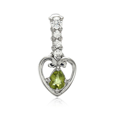 Cuprian Tourmaline Silver Pendant