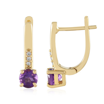 Siberian Amethyst Silver Earrings
