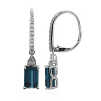14K Indicolite Gold Earrings (CIRARI)