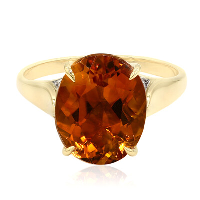 9K Mandarin Citrine Gold Ring