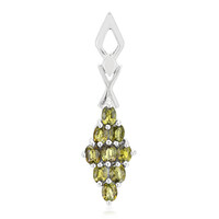 Cuprian Tourmaline Silver Pendant