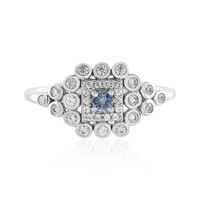 Unheated Ceylon Blue Sapphire Silver Ring