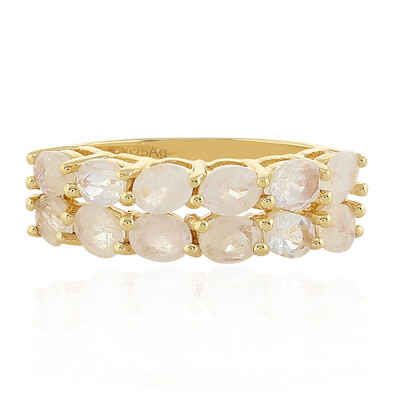 Rainbow Moonstone Silver Ring