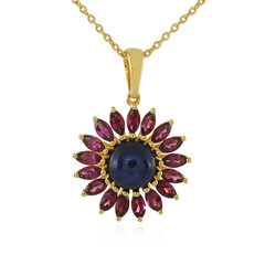 Blue Star Sapphire Silver Necklace
