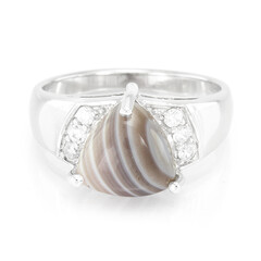 Botswana Agate Silver Ring