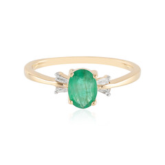 18K Brazilian Emerald Gold Ring