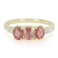 10K Unheated Padparadscha Sapphire Gold Ring