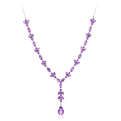 Amethyst Silver Necklace