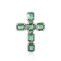 Green apatite Silver Pendant