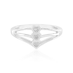 I2 (I) Diamond Silver Ring