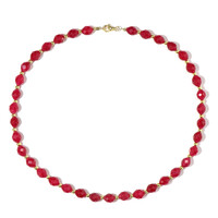 Red Quartz Silver Necklace