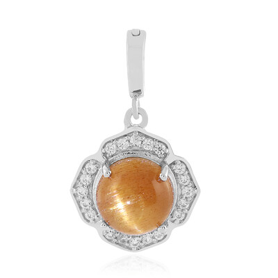Cat´s Eye Sunstone Silver Pendant