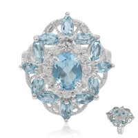 Sky Blue Topaz Silver Ring