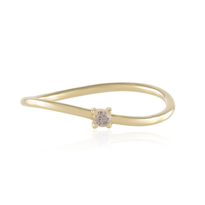18K SI2 Champagne Diamond Gold Ring