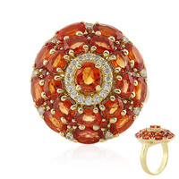 Sunset Sapphire Silver Ring