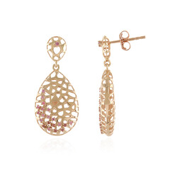 9K Pink Sapphire Gold Earrings (Ornaments by de Melo)