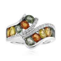 Fancy Sapphire Silver Ring