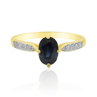 9K Blue Sapphire Gold Ring (Adela Gold)