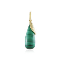 9K Malachite Gold Pendant