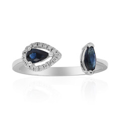 10K Ceylon Blue Sapphire Gold Ring
