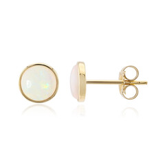 9K White Opal Gold Earrings