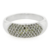 Fancy Diamond Silver Ring