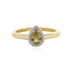 9K Yellow Tanzanite Gold Ring