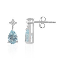Sky Blue Topaz Silver Earrings