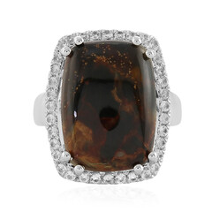Golden Pietersite Silver Ring